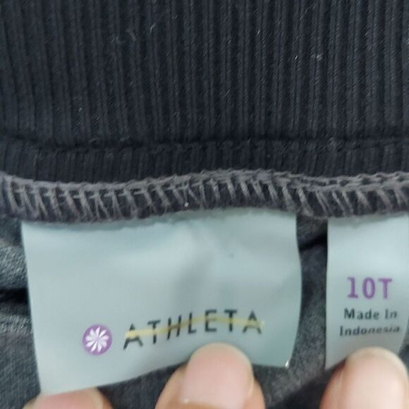 Athleta Midtown Gray Wool Blend Drawstring Straight Leg Trouser Sz 10T - Picture 6 of 14